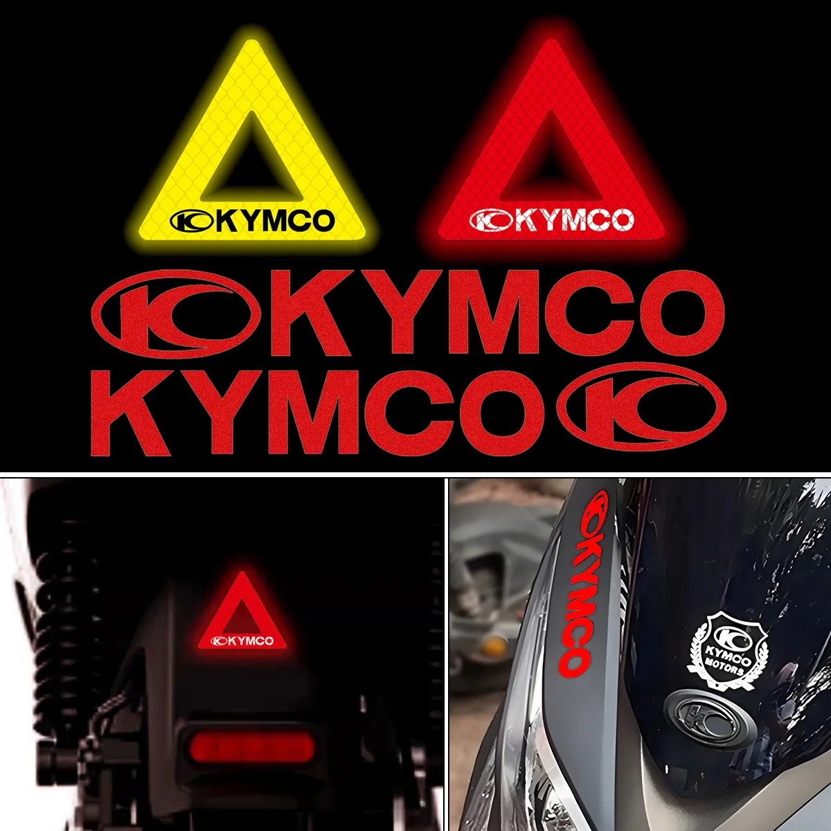 

For KYMCO AGILITY S 125 50 SKY TOWN 125 SUPER DINK 125 MXU 700 300 Reflective Motorcycle Safety Warning Sticker Decoration Decal