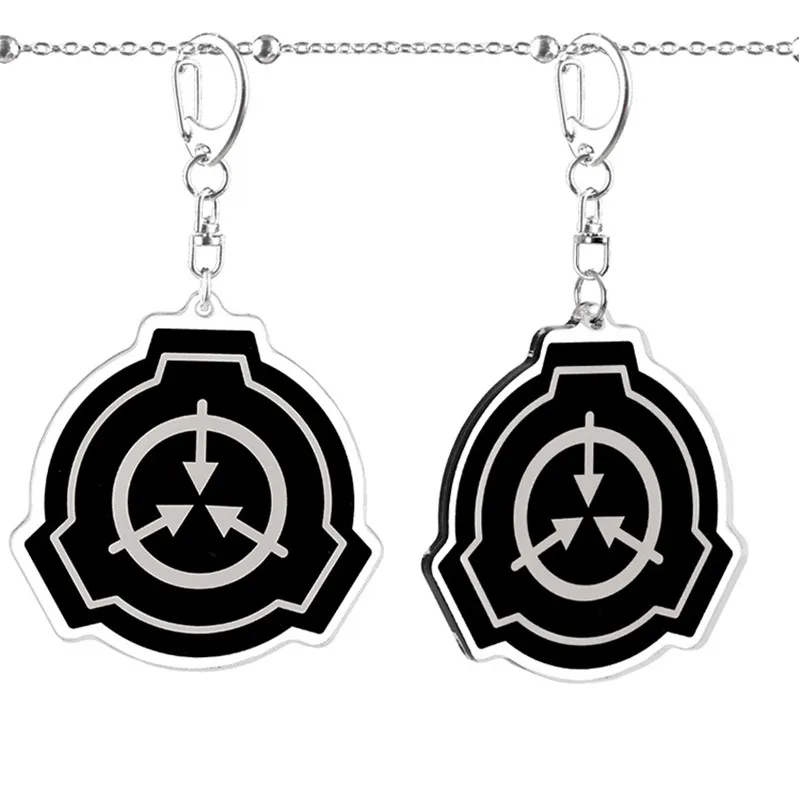 Scp spezielle Eindämmung verfahren Foundation Logo Anime Acryl Schlüssel anhänger Cosplay Schlüssel bund Anhänger Prop Zubehör Weihnachts geschenk