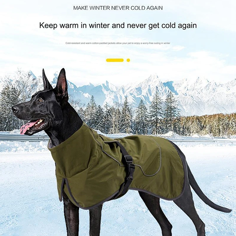 Dog Jacket Waterproof Dog Coat Reflective Jacket For Cold Weather With Soft Fleece Lining Warm Coat For Dog Indoor Outdoor Camp