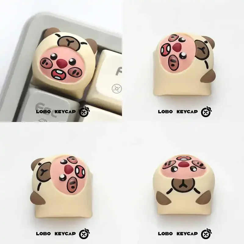 Kawaii Cute Sanrio Hello Kitty Hangyodon 3D Keycaps MX Switch Creative Personalized Custom Game Mechanical Keyboard Keycaps