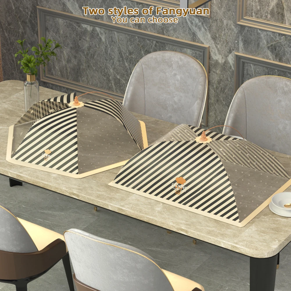 Foldable Food Cover Mesh Folding Washable Flies Table Cover Insect Proof Protective Dish Covers Home Kitchen Storage Accessories