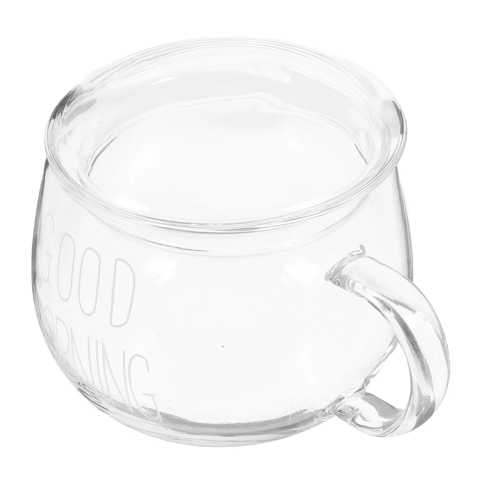 

Transparent Glass Milk Cup with Handle Smooth Surface Water Cup for Home Breakfast Coffee Tea Glass Tea Mug