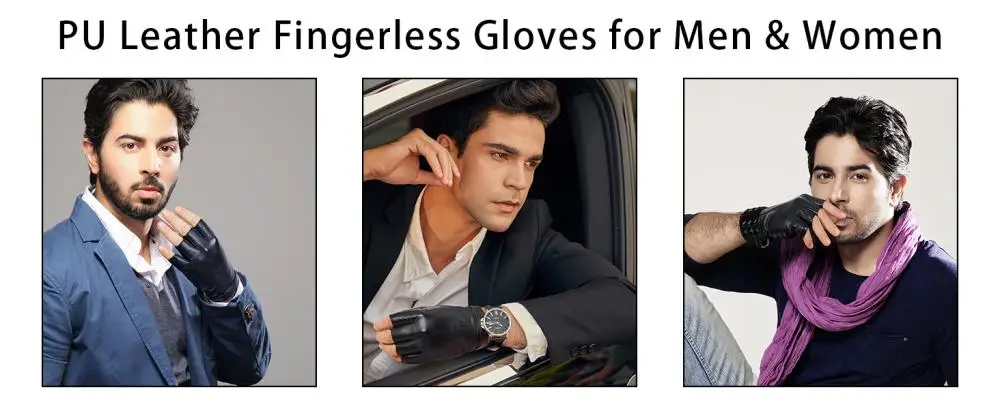 DOMEN Unisex Halbfingerlose Handschuhe aus Kunstleder, Reitausrüstung, Fahren, Fitness, Gymnastik, Motorradhandschuhe – Detail 7