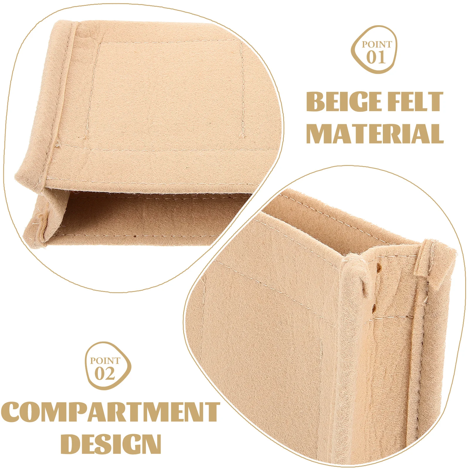 

Bag Purse Liner Small Organizer Felt Insert Tote Handbag inside Pouch for Quilted