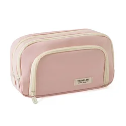 3 Layers Large Capacity Pencil Bag Aesthetic Pen Case Big Stationery Bag Zipper Pencil Pouch Children Pen Bag School Supplies