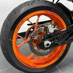 For KTM Duke 250 390 690 790 890 1290 1390 SUPER DUKE R EVO Reflective Motorcycle Wheel Rim Stripe Sticker Decals 17 Inch