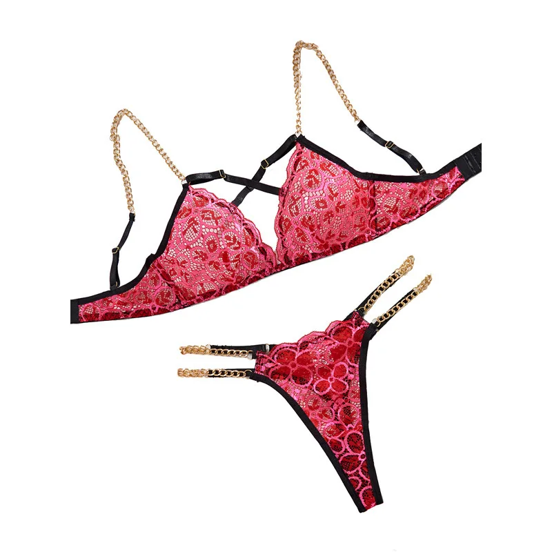 

Toucheart сексуальный женский комплект нижнего белья с вышивкой, кружевная цепочка, полый комплект из двух предметов тяжелого мастерства, комплект нижнего белья высокого качества