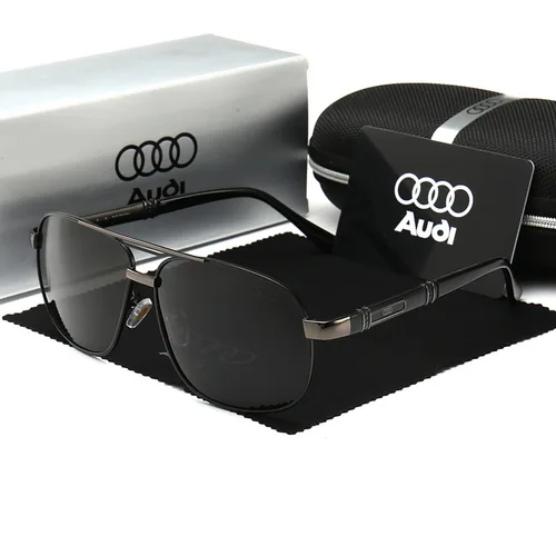 Audi Polarized UV400 Gafas de sol de conducción para hombres/mujeres Gafas con montura cuadrada Regalo al por mayor para entusiastas de automóviles