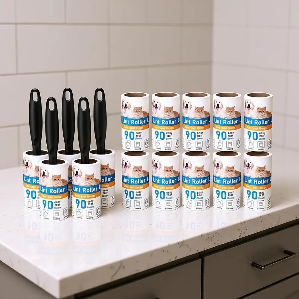 

Lint Rollers or Pet Hair Extra Sticky Portable Lint Remover Brush Roller with 10 Handles 30 Reills Pet Hair Remover for Couch, C