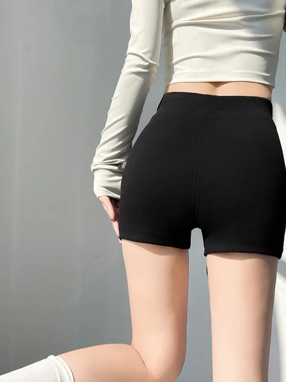 Ors da ciclismo ad alta elasticità Casual American Sle Fitn Yoga Dstring Sports Tight Fit orts Lunghezza tee-quarzo