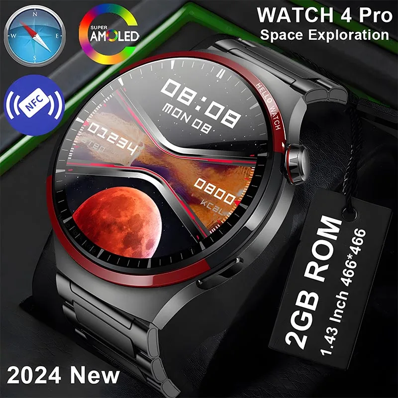 

2024 New Original for Huawei Watch 4 Pro Smart Watch Men Heart Rate AMOLED HD Screen Always Display BT Call Business smart watch