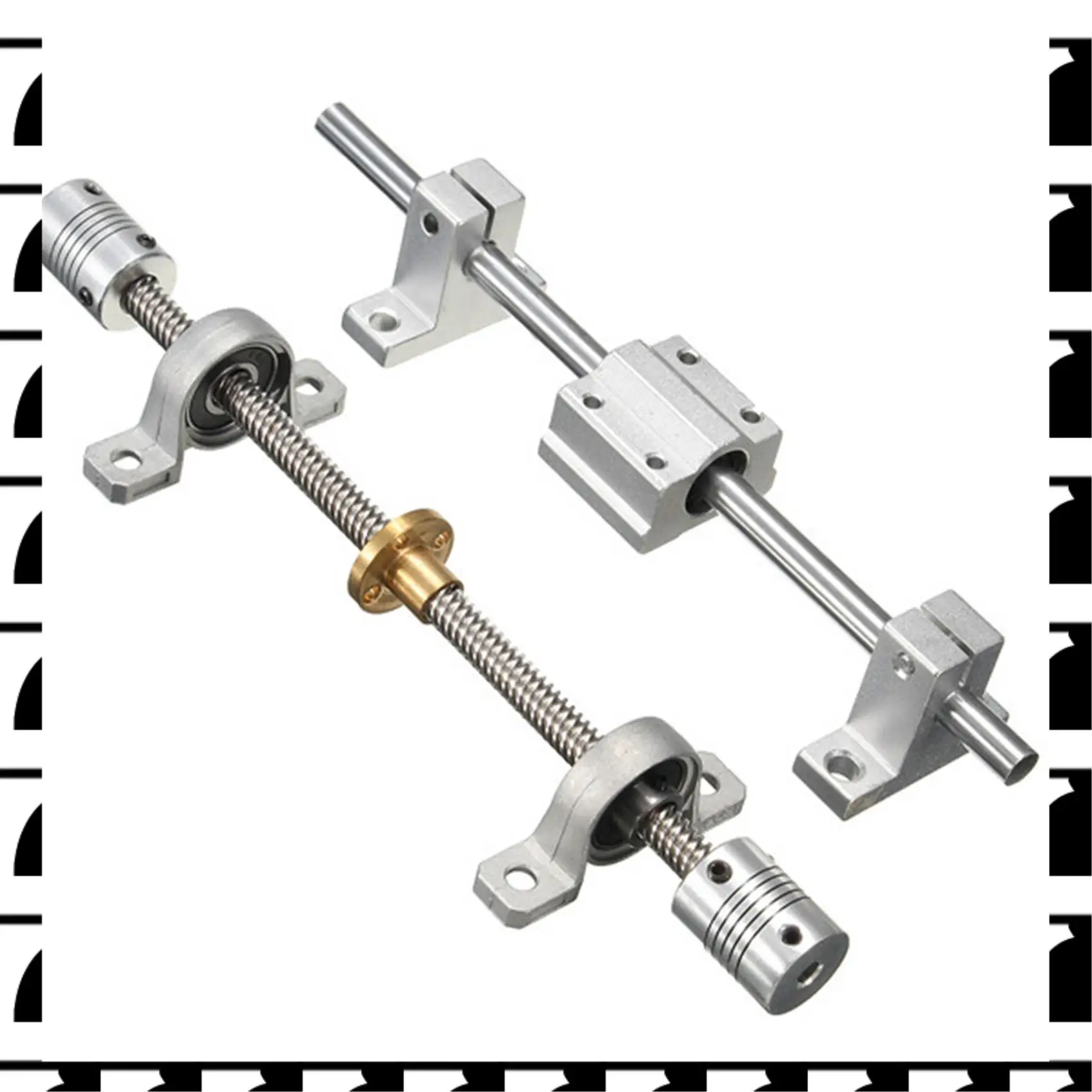 

A44U 30Pcs 200Mm Optical Axis Guide Bearing Housings Aluminum Rail Shaft Lead Screw Rod Slide Bushing Shaft Coupling Parts