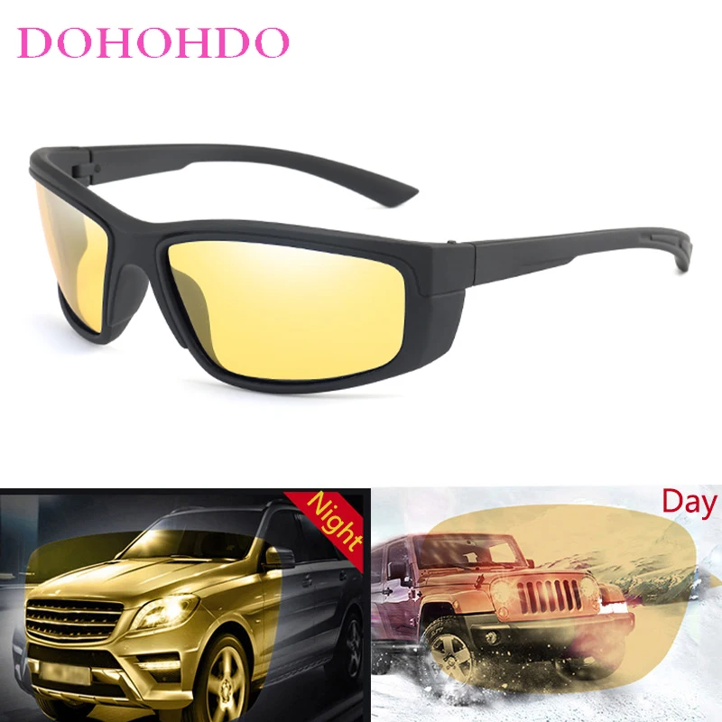 

Trendy Designer Polarized Night Vision Goggles Men Women Outdoor Sports Car Driving Anti-Glare Sunglasses UV400 Lentes De Sol