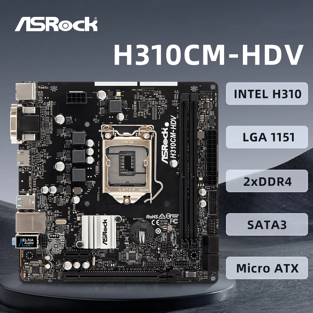 

ASRock Женская материнская плата, разъем 1151, поддержка женской модели i5-9600, процессор Intel Q270, набор микросхем 2xDDR4 PCI 3,0 HDMI Micro ATX