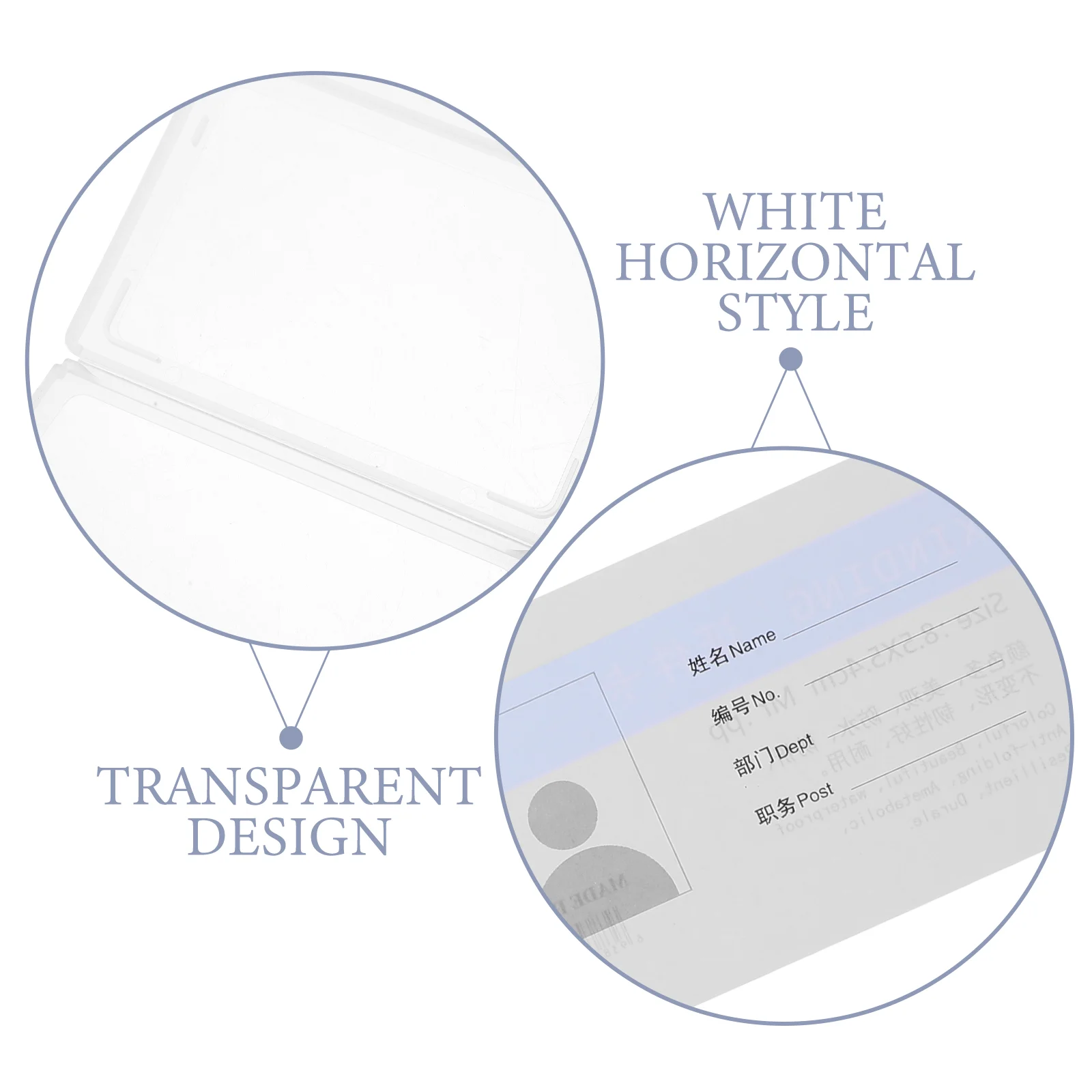 10Pcs Clear Card Holder ID Cards Sleeve Anti-scratch Working Cards Protector Plastic Badge Protector