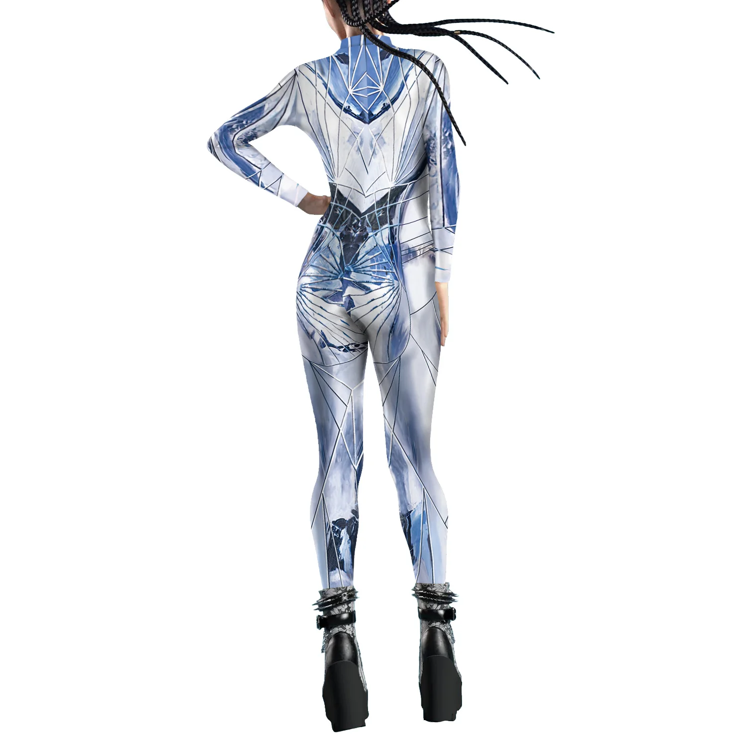 Glass Fragment Skinny 3D-Druck Karneval Bodysuit Damen Kostüm Herren Zentai Party Slim Jumpsuit Cosplay Fancy Outfit Monos Mujer – Detail 4