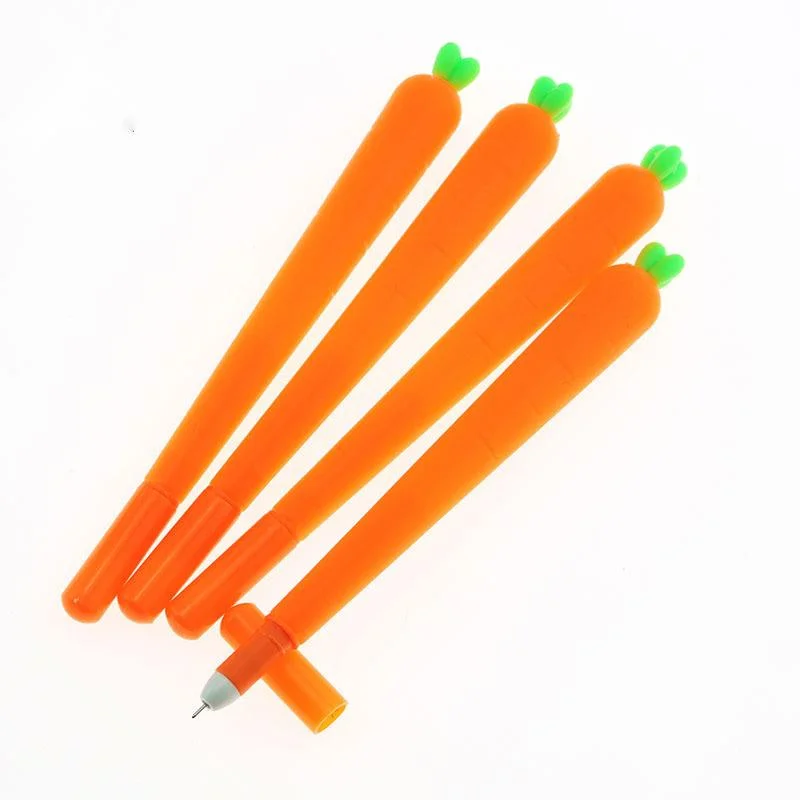 5 piece Cute Creative Novelty Fresh Carrot Gel Pen Stationery