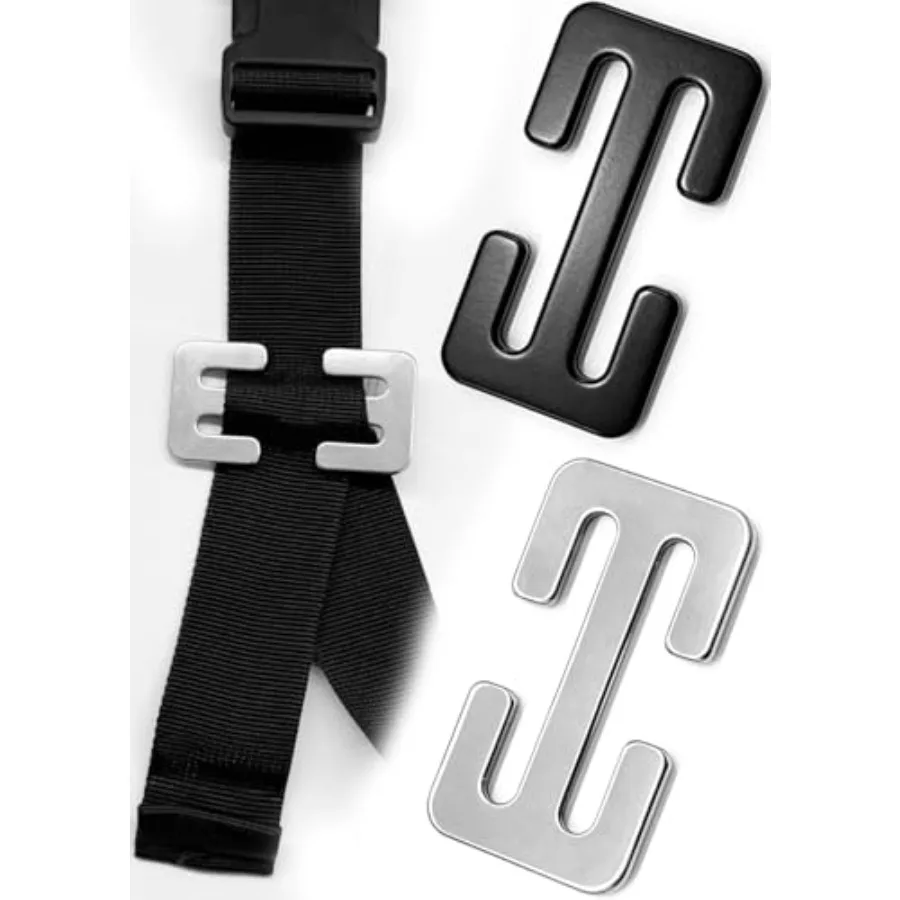 

Stainless Steel E-Clips, Universal Strap Buckle for Backpacks, Pet Leashes and Camping Gear