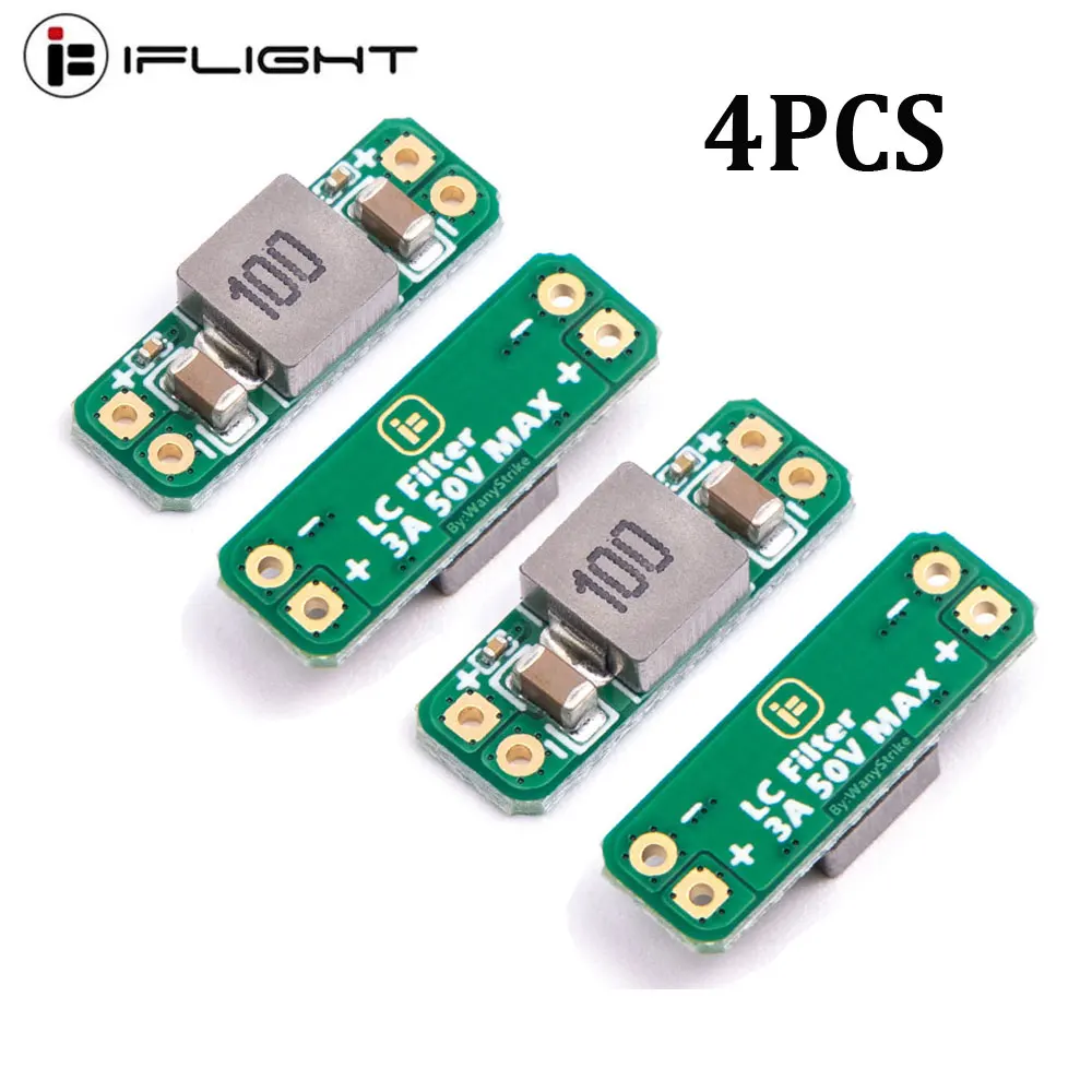 

Модуль фильтра iFlight LC 3A 5-30В со встроенной защитой от обратной полярности для камер фристайл-дронов, AV-передатчиков, RC FPV, 4 шт.
