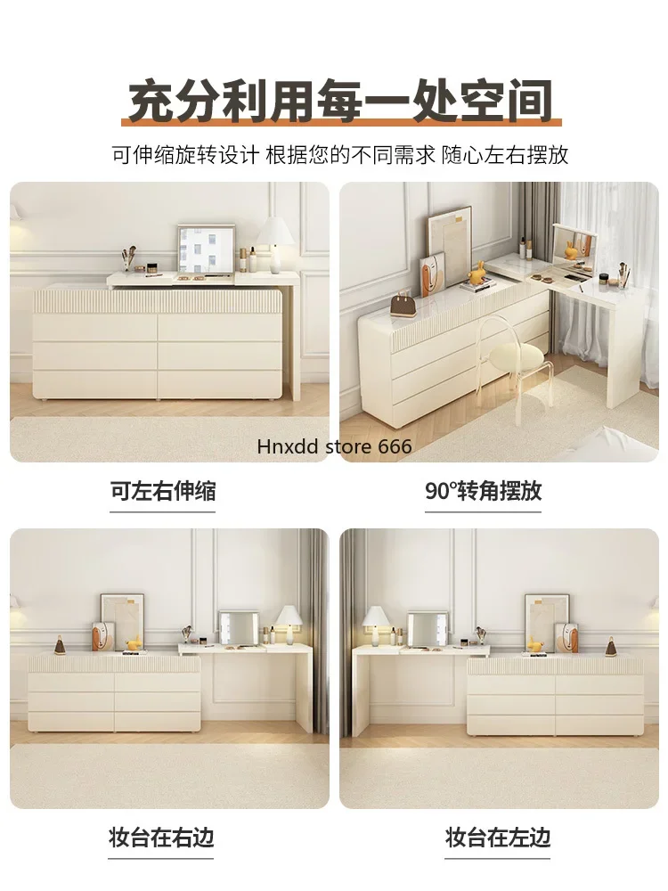 Cream Wind Flip Acht-Emmer Kast Dressoir Geïntegreerd