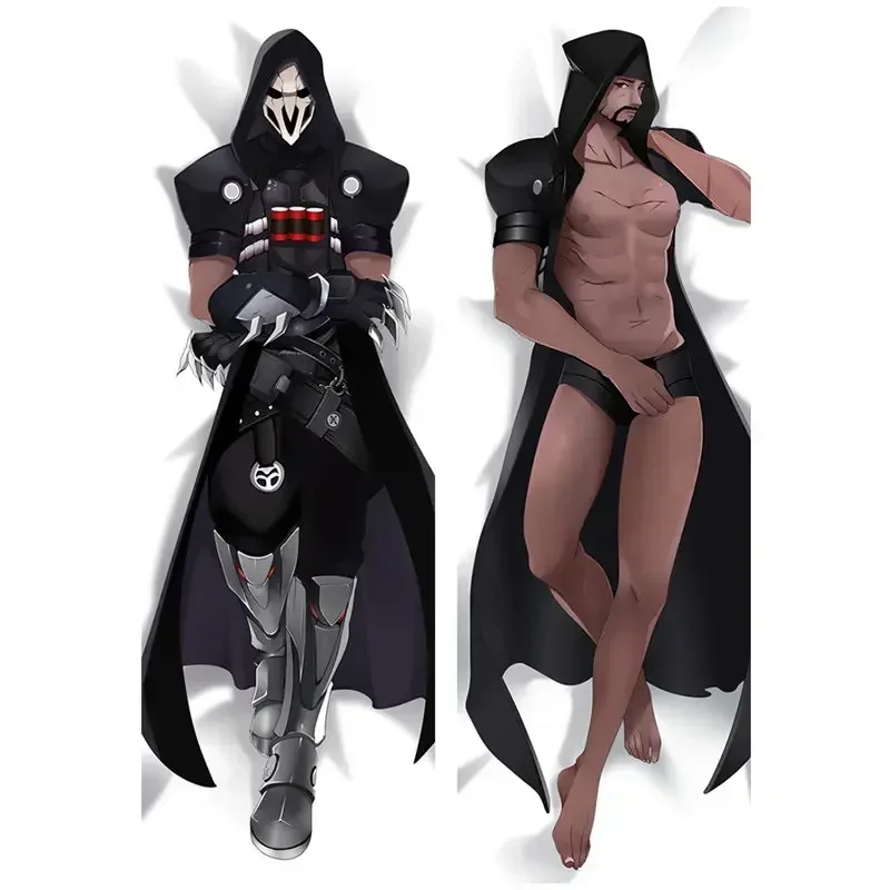 Anime Overwatches Sexy Pillow Covers OW Genji Reaper Pillowcase 3D Double-sided Bedding Hugging Body Pillowcase Customize Gifts