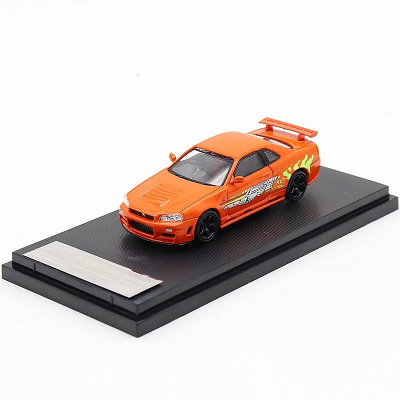 Street Weapon SW 1:64 BNR34 Z-tune diecast Alloy model car limited Edition Gift