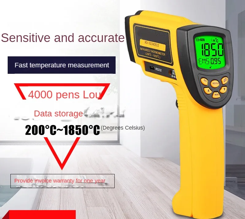 

Промышленный лазерный инфракрасный термометр 2500 градусов точный высокотемпературный Бесконтактный ручной инфракрасный термометр пистолет