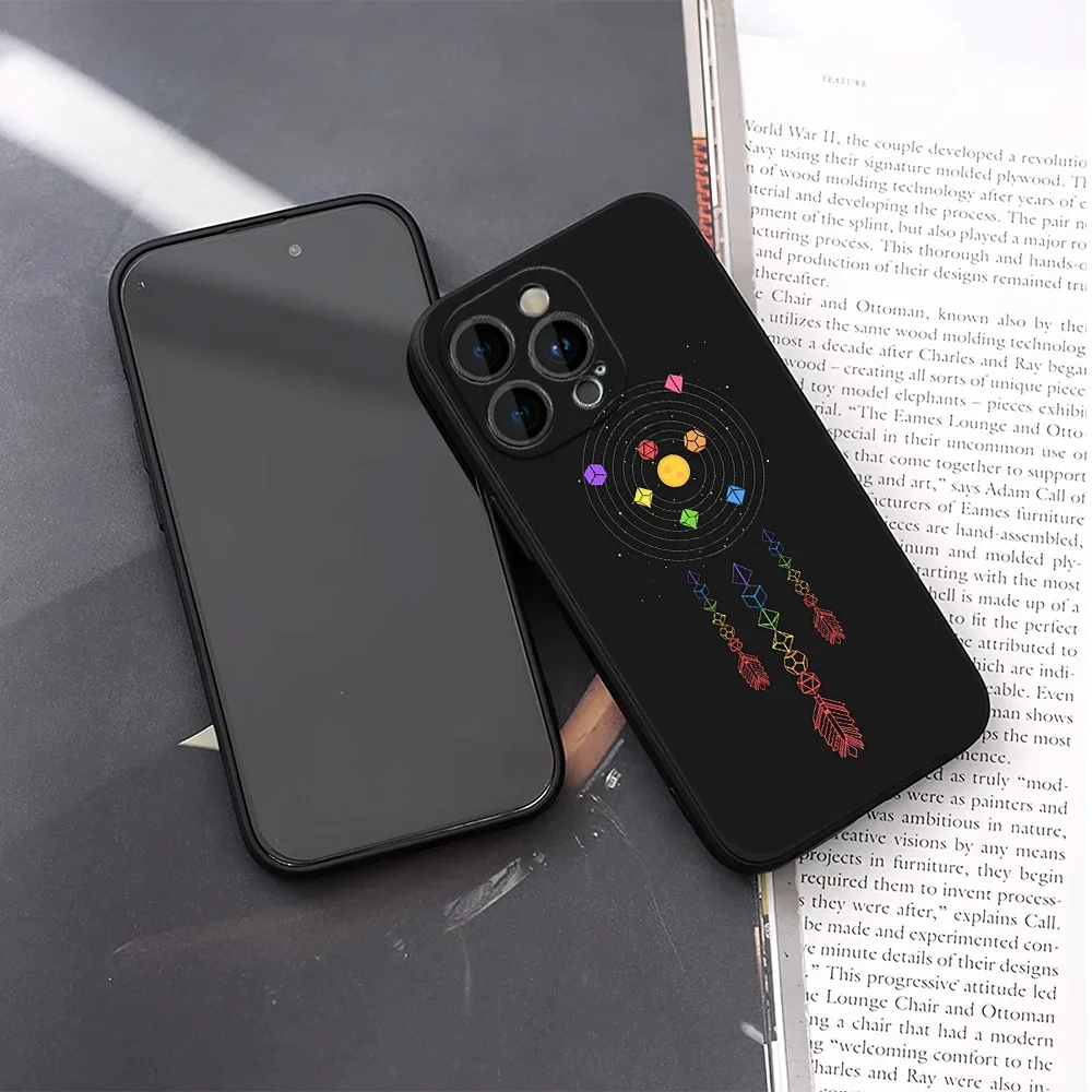 Game D-Dungeons D-Dragons Phone Case for iPhone 12 11 13 14 15 16 Max Pro Plus Black Soft Silicone Cover