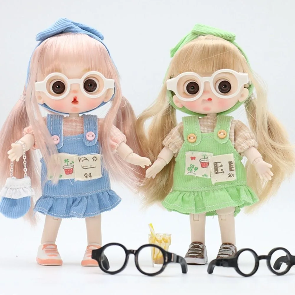 

Black Frame OB11 Doll Round Glasses Round Round Frame Doll Round Glasses Miniature Plastic Doll Mini Glasses Kids Gift