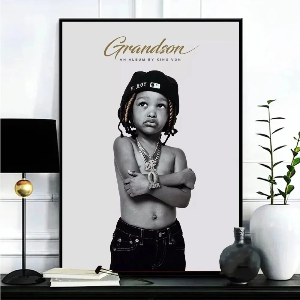 K-King Grandson Von Rapper Poster Gallery Prints Self Adhesive Home Decor Wall Decals Living Room Home Canvas Painting