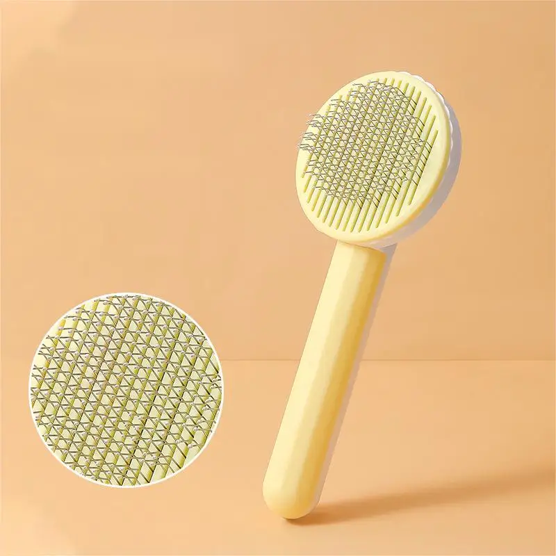 OUZEY Cat Comb Cat Brush One-click Removes Pet Hairs Pet Grooming Short Long Hair Remover Brush For Dog Cat Cleaning Pet Product