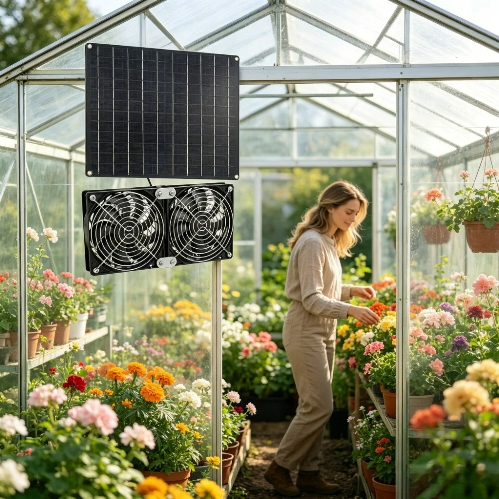 Outdoor Power Vent - Надежный водонепроницаемый (IPX7) солнечный вентилятор с