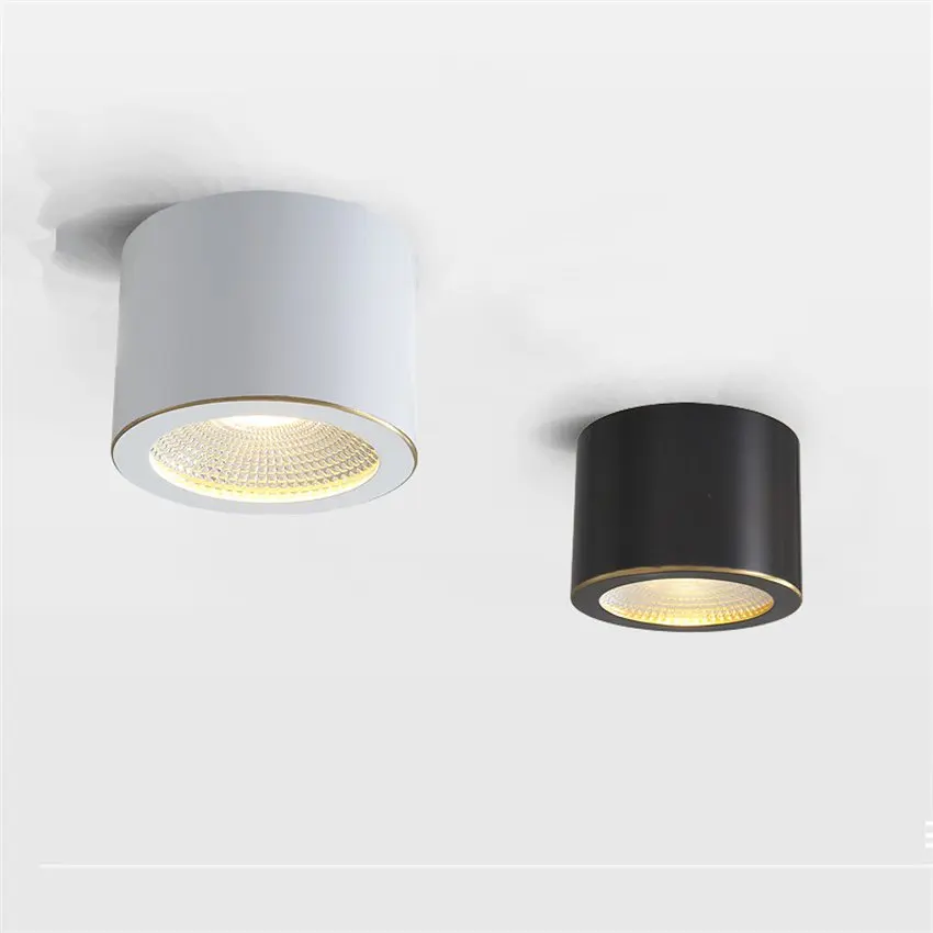 All copper black open-mounted ceiling lights bedroom living room kitchen national road Nordic COB balcony ceiling lamps fixtures