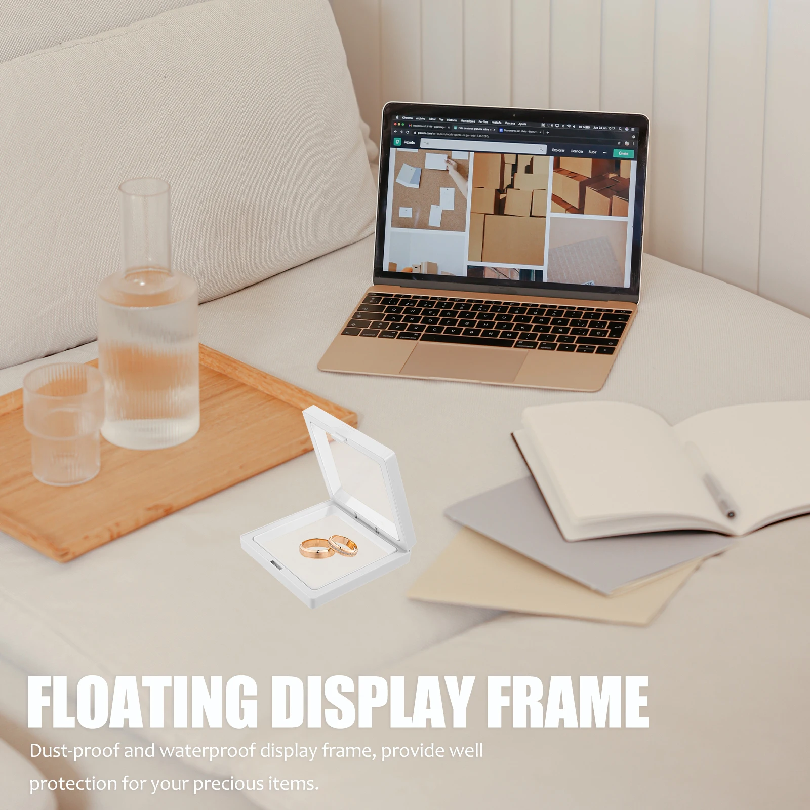 12 szt. Przezroczyste pudełko na monety, biżuterię, zabezpieczone przed kurzem i wodą, 3D etui z podstawką na znaczki pocztowe i kamienie szlachetne