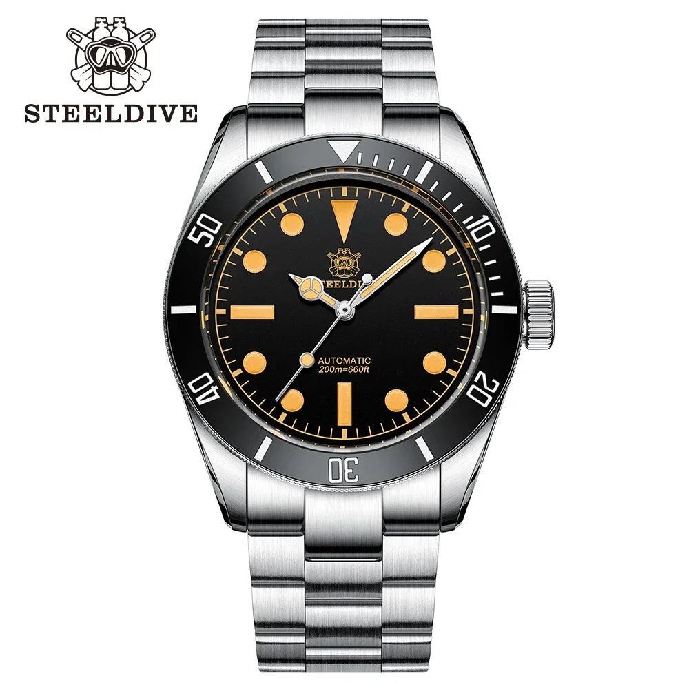 

New Arrival 2022! SD1958V STEELDIVE Men's High Quality Watch 200m Waterproof NH35 Watch Ceramic Bezel Calendar Display