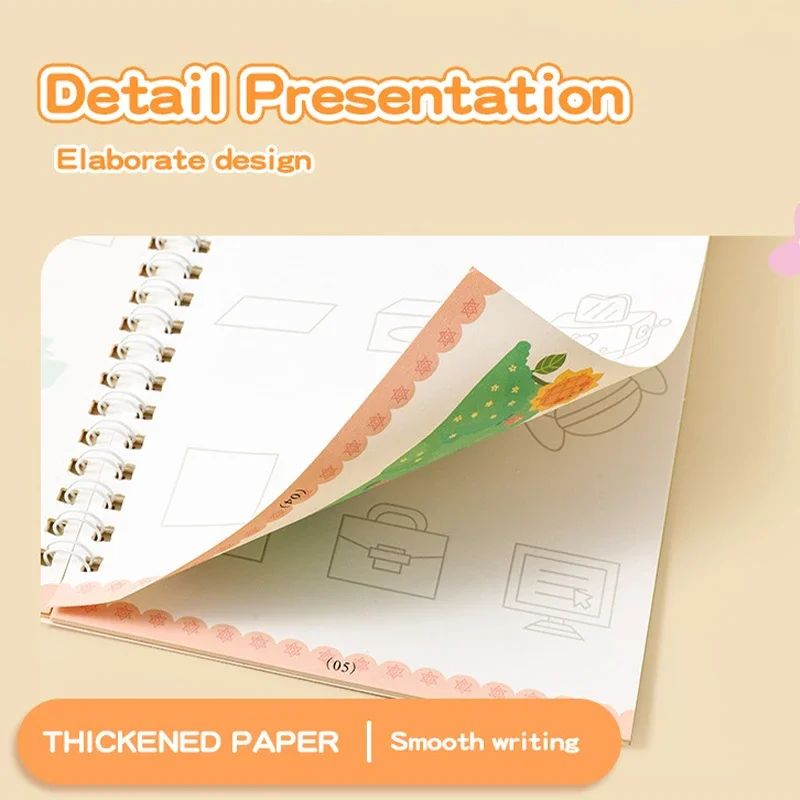 Reusable Magic Copybook Drawing Toys for Children Montessori Pen Control Training Writing Sticker Learning Educational Toy Kids