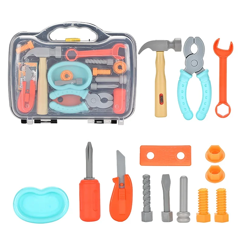 AS96-Kids Tool Set Kits, Simulated Repair Tool Set, Pretend Play House Set With Screwdriver For Kids
