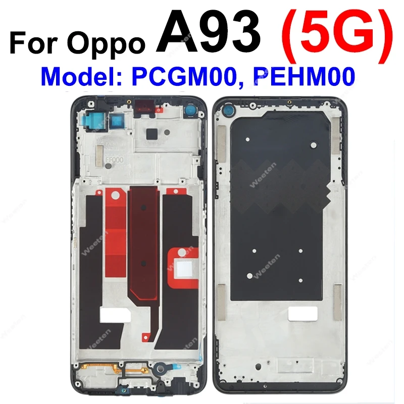 LCD Front Frame For OPPO A91 A92 A92s A93 A93s A94 A95 A96 A97 A98 4G 5G Front LCD Screen Housing Holder Cover Case Parts