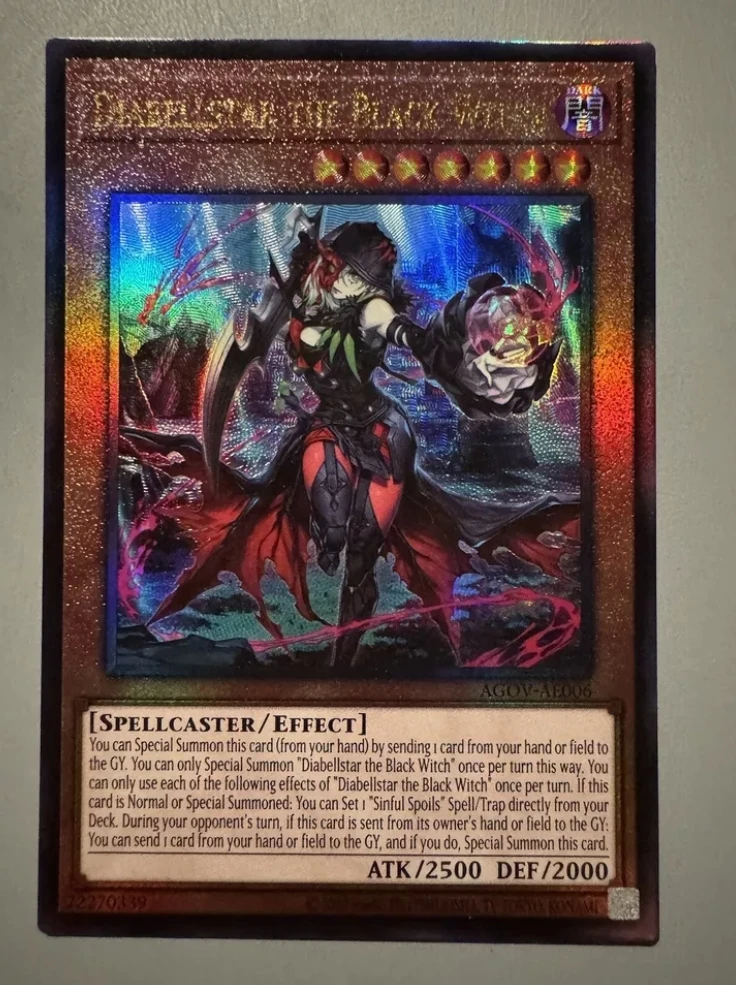 

Yugioh KONAMI Duel Monsters AGOV-AE006 Diabellstar the Black Witch Ultimate Rare Asian English Collection Mint Card