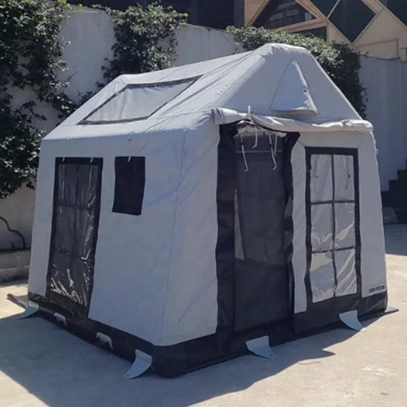 

Large Waterproof Double Layer 4-Person Four-Season Quick Automatic Opening Inflatable Tent For Family Parties