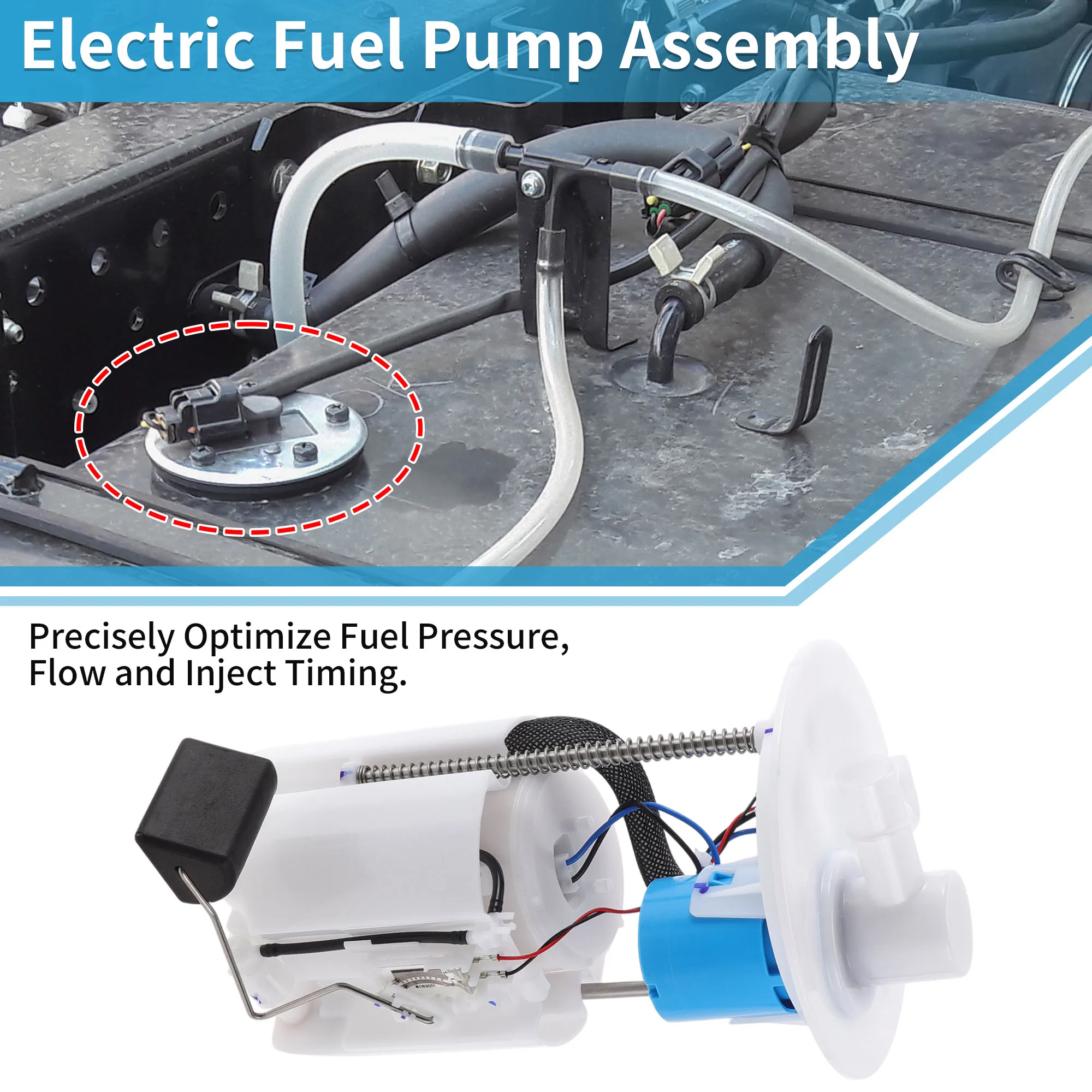 

X Autohaux Electric Fuel Pump Assembly No.E8874M for Toyota Corolla Matrix 2005-2008 L4 1.8 Fuel Filter Pump Module