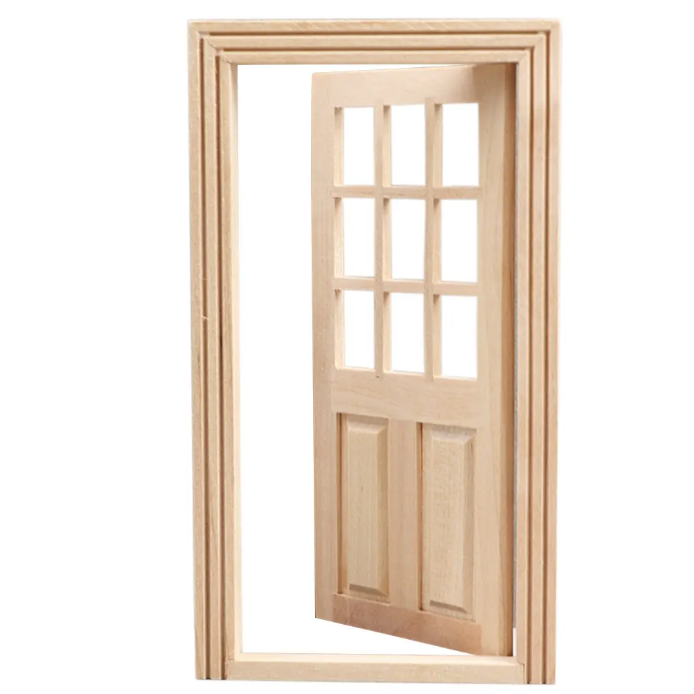 

Miniature Wooden Door for Tiny House Interior Decor Small Scale Furniture Piece Cost Effective Cute Stylish Ambience Enhancing