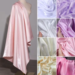 White Champagne Pink Glossy Metallic Liquid Satin Fabric Water Gloss Silk Satin for Wedding Dress Suit Clothing Designer DIY