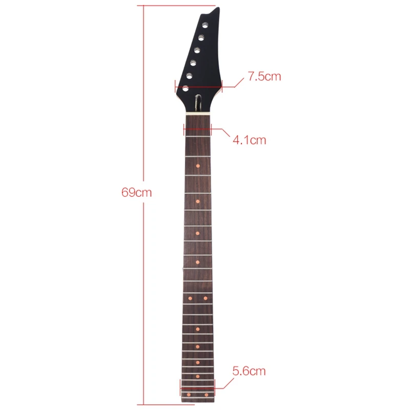 24 Frets New Replacement Maple Neck Rosewood Fretboard Fingerboard for Electric Guitar