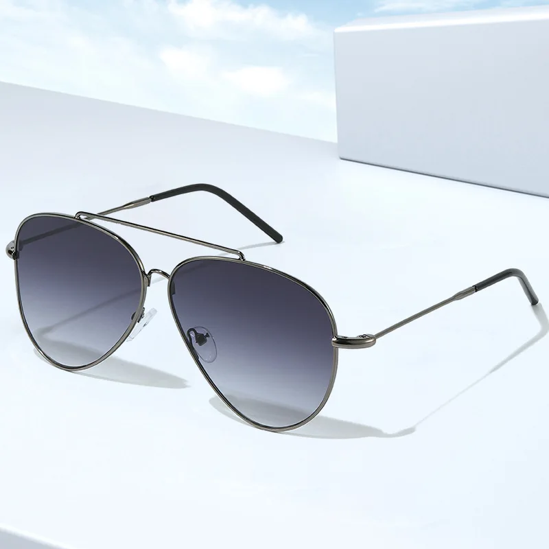 Pilot Aviator Sonnenbrille, Unisex, umgekehrte gebogene Gläser, Vollformat, UV400-Schutz, unverzichtbar für den Außenbereich