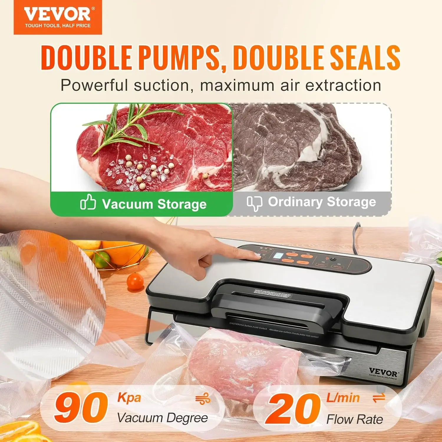 Vacuum Sealer Machine, Food Sealer Machine，Dry and Moist Food Storage