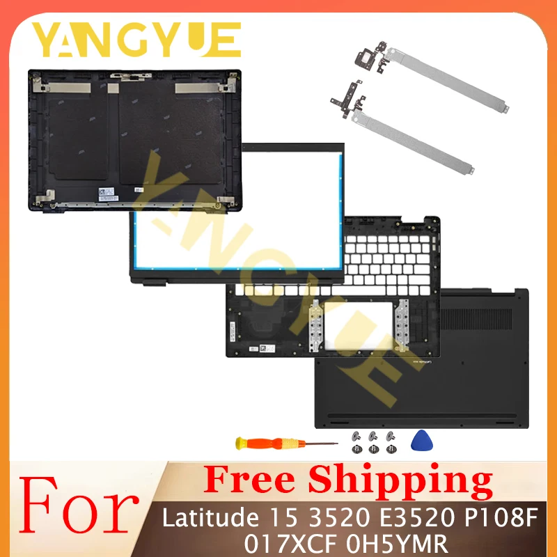 

NEW Replace Laptop Case For Latitude 15 3520 E3520 P108F LCD Back Cover Front Bezel Hinges Palmrest Bottom Case 017XCF 0H5YMR