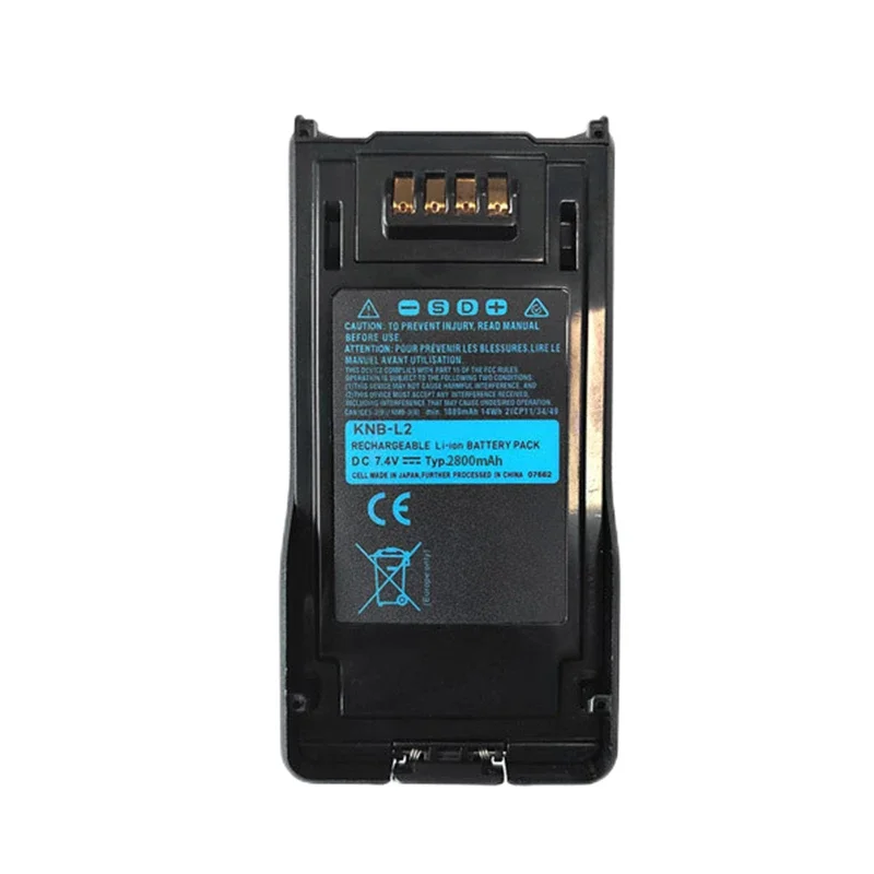 Batteria ricaricabile per walkie talkie di alta qualità KNB-L2 batteria agli ioni di litio 7.4V 2800mAh per KENWOOD NX-5000 NX-5200 NX-5300 NX-5400