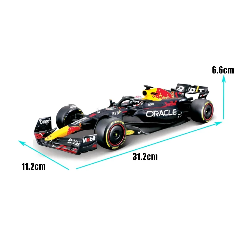 Bburago-フォーミュラカーF1,スケール1:18,rb19,rb19,f1,max verstappen,11 # perez,合金ダイキャスト,クリスマスプレゼント,おもちゃ