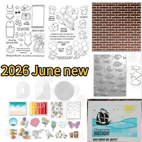 Cottagecore Flowers 2026 new Stamps And Dies Scrapbook Diary Decoration Stencil Embossing Template DIY Greeting Card Handmade